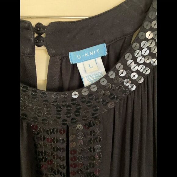U Knit Black sequin sleeveless dress - Picture 5 of 5